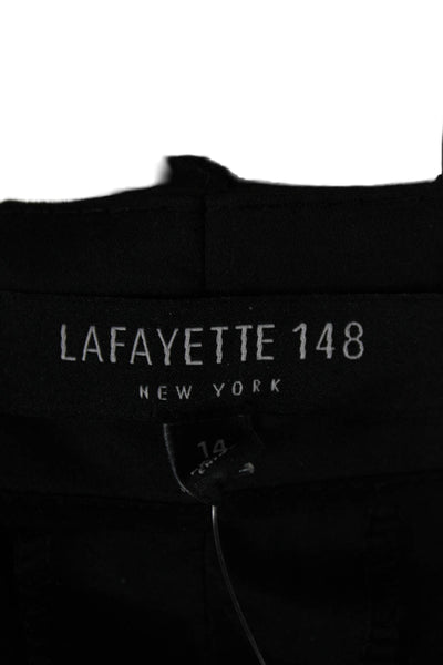 Lafayette 148 New York Women Dress Pants Gray Cotton Spandex Zip Size 14