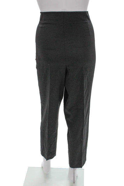 Lafayette 148 New York Women Gray Virgin Wool Dress Pants Size 14