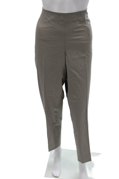 Lafayette 148 New York Women Dress Pants Gray 96% Virgin Wool Zip Size 14