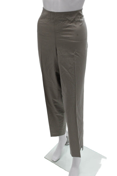 Lafayette 148 New York Women Dress Pants Gray 96% Virgin Wool Zip Size 14