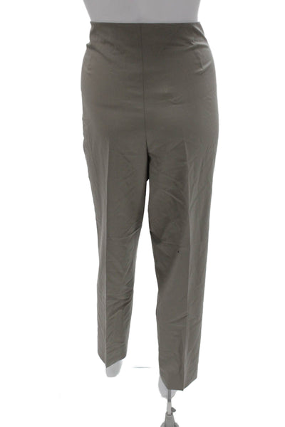 Lafayette 148 New York Women Dress Pants Gray 96% Virgin Wool Zip Size 14