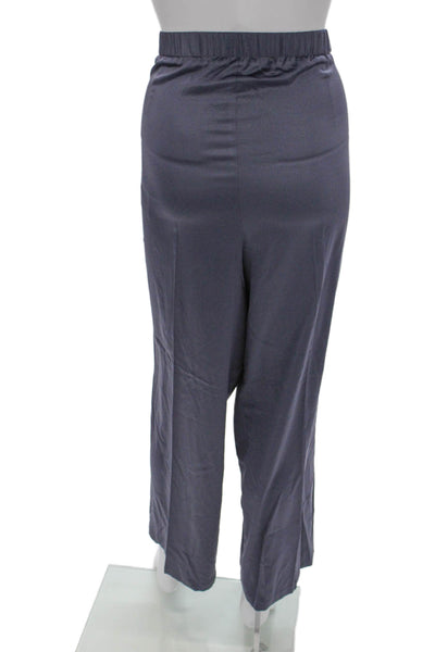 Eileen Fisher Womens Ankle Pants Blue 100% Recycled Polyester Size L