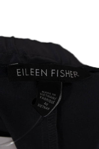 Eileen Fisher Womens Ankle Pants Blue 100% Recycled Polyester Size L
