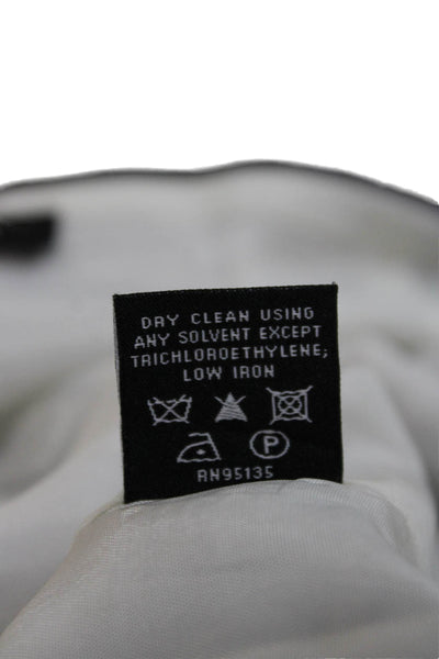 Lafayette 148 New York Women Dress Pants Gray Virgin Wool Zip Size 14