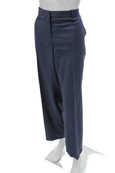 Boss Hugo Boss Mens Dress Pants Blue Polka Dot Polyester Blend Size 14
