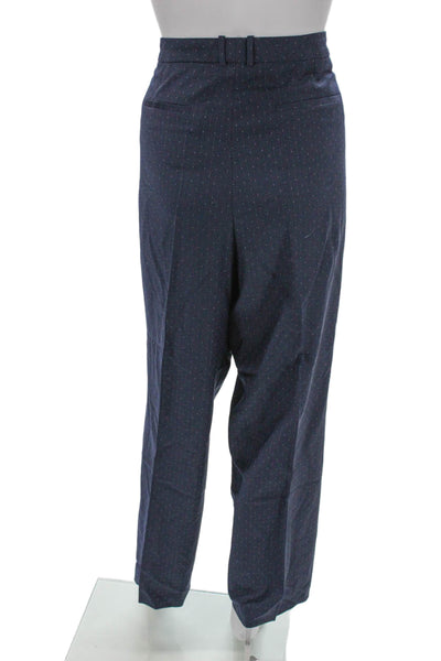 Boss Hugo Boss Mens Dress Pants Blue Polka Dot Polyester Blend Size 14