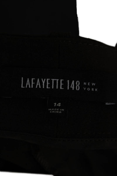 Lafayette 148 New York Womens Dress Pants Brown Wool Blend Size 14