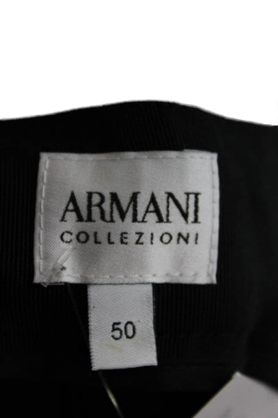 Armani Collezioni Mens Dress Pants Gray Knit Zip Size 50
