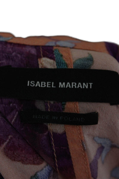 Isabel Marant Womens Basic Sleeveless V Neck Silk Blend Floral Blouse Size 38