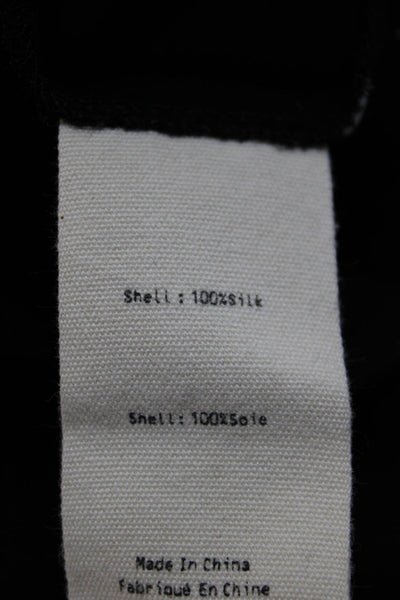 L'Agence Womens Silk Collared Sleeveless Blouse Basic Black Petites Size S