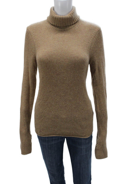 Zadig & Voltaire Womens Cashmere Turtleneck Pullover Beige Long Sleeve Size S