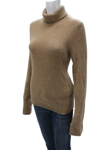 Zadig & Voltaire Womens Cashmere Turtleneck Pullover Beige Long Sleeve Size S