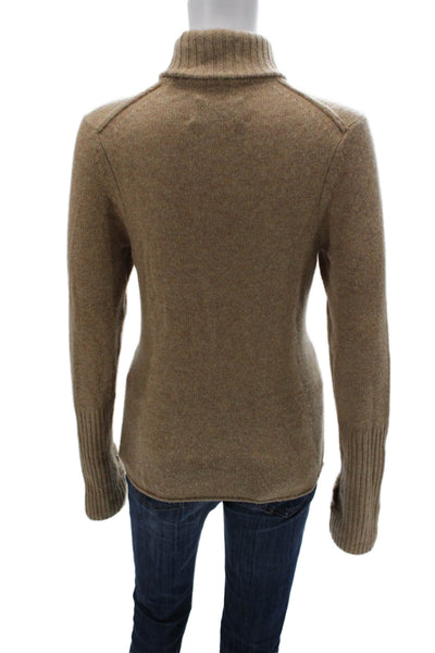 Zadig & Voltaire Womens Cashmere Turtleneck Pullover Beige Long Sleeve Size S