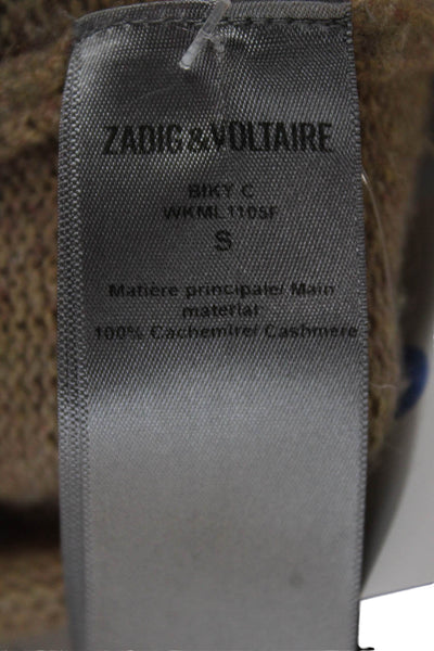 Zadig & Voltaire Womens Cashmere Turtleneck Pullover Beige Long Sleeve Size S