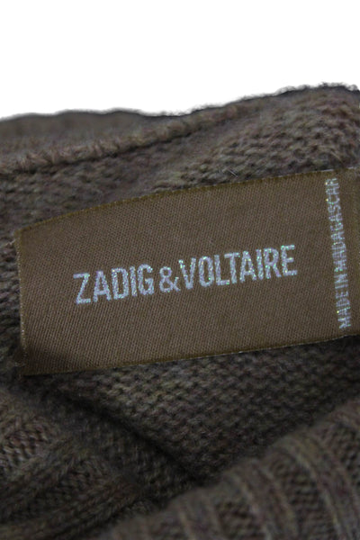 Zadig & Voltaire Womens Cashmere Turtleneck Pullover Beige Long Sleeve Size S