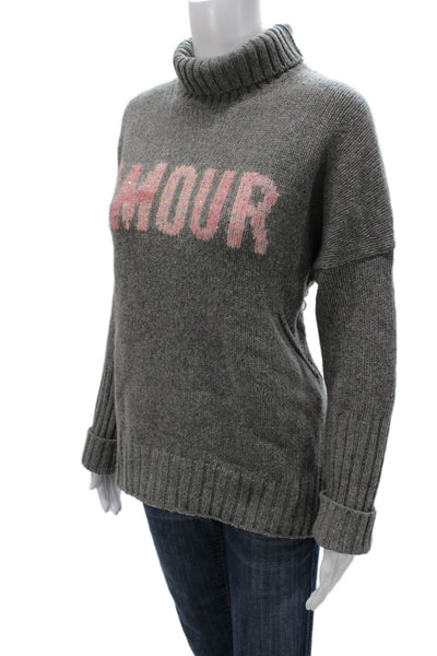 Zadig & Voltaire Womens Merino Wool Turtleneck Pullover Sweater Gray Size S