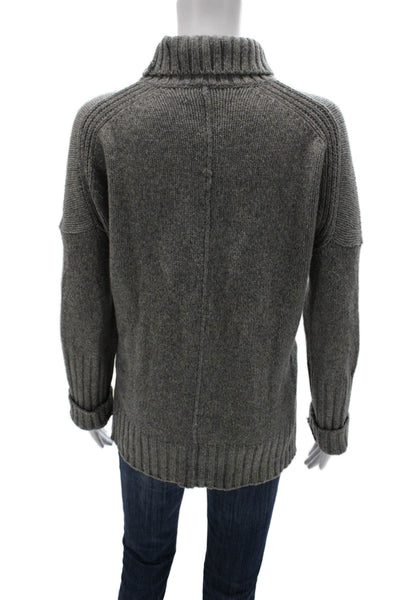 Zadig & Voltaire Womens Merino Wool Turtleneck Pullover Sweater Gray Size S