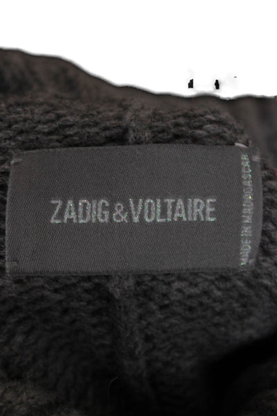 Zadig & Voltaire Womens Merino Wool Turtleneck Pullover Sweater Gray Size S