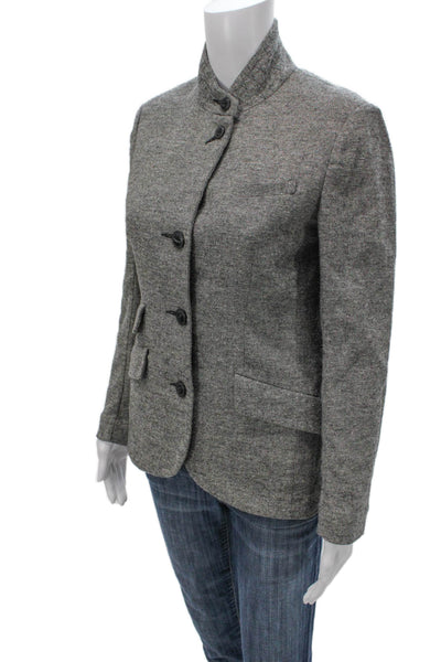 Rag & Bone Women Wool Button Long Sleeve Basic Jacket Gray Size 6