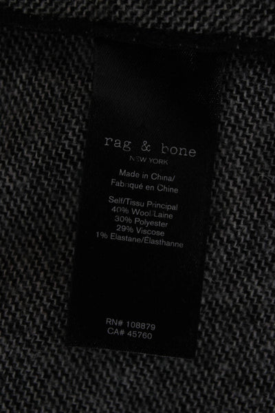 Rag & Bone Women Wool Button Long Sleeve Basic Jacket Gray Size 6