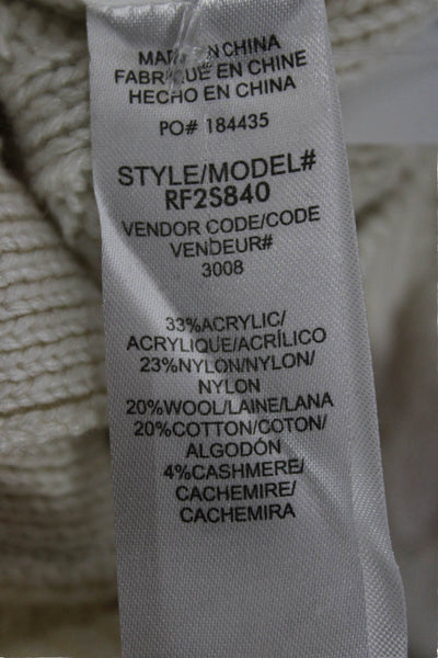 Splendid Women Cardigan Ivory Cable Knit V-Neck Long Sleeve Acrylic Size XS