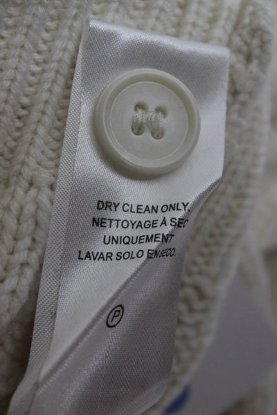 Splendid Women Cardigan Ivory Cable Knit V-Neck Long Sleeve Acrylic Size XS