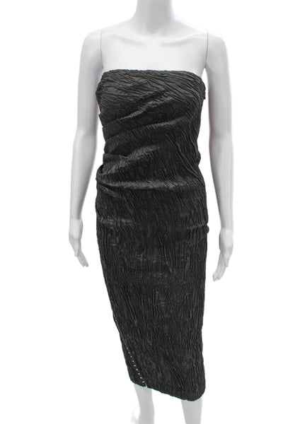 Jonathan Simkhai Women Strapless Black Bodycon Dress Midcalf Size 6
