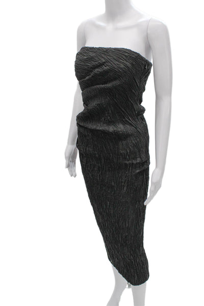 Jonathan Simkhai Women Strapless Black Bodycon Dress Midcalf Size 6