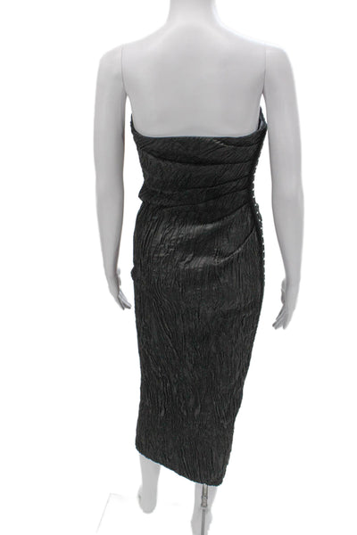 Jonathan Simkhai Women Strapless Black Bodycon Dress Midcalf Size 6