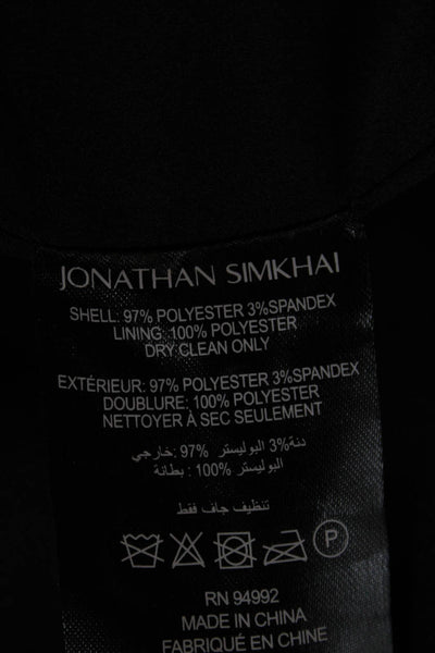 Jonathan Simkhai Women Strapless Black Bodycon Dress Midcalf Size 6