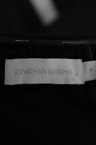 Jonathan Simkhai Women Strapless Black Bodycon Dress Midcalf Size 6
