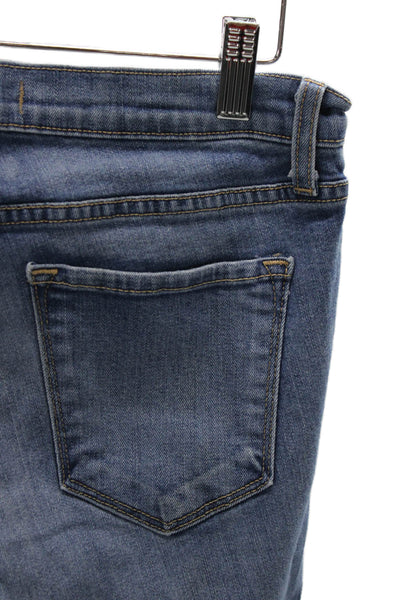 Flying Monkey Womens Skinny High Waist Blue Cotton Jeans Button Size 28