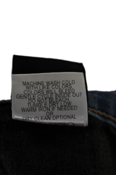 Flying Monkey Womens Skinny High Waist Blue Cotton Jeans Button Size 28