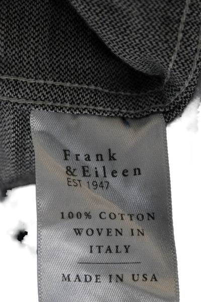 Frank & Eileen Women Basic Collared Button-Up Blue Cotton Long Sleeve Size S