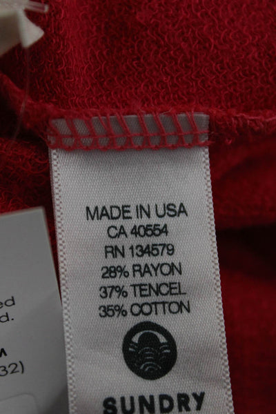 Sundry Women Jogger Pants Red Rayon Drawstring Size 0