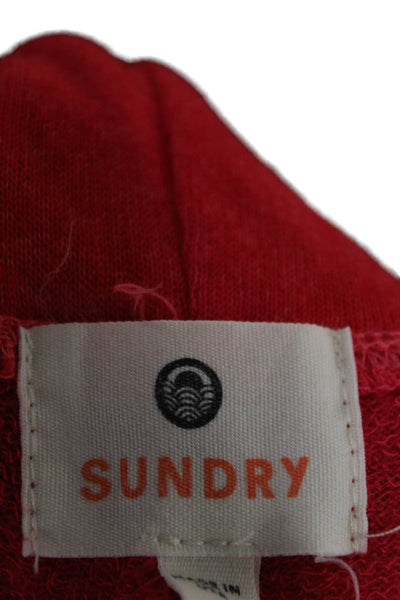 Sundry Women Jogger Pants Red Rayon Drawstring Size 0
