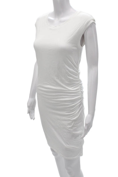Athleta Womens T-Shirt Dress White Pima Cotton Short Sleeve Size S