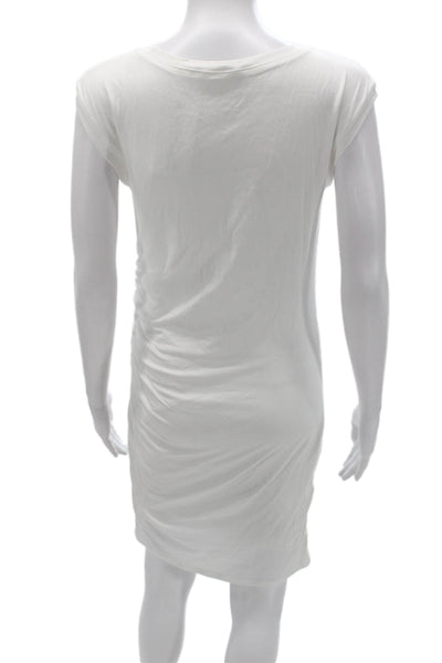 Athleta Womens T-Shirt Dress White Pima Cotton Short Sleeve Size S