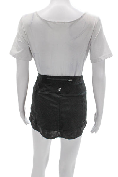 Athleta Women Athletic Black Polyester Pull On Short Skort Size S