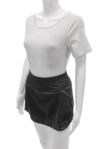 Athleta Women Athletic Gray Polyester Short Skort Size S