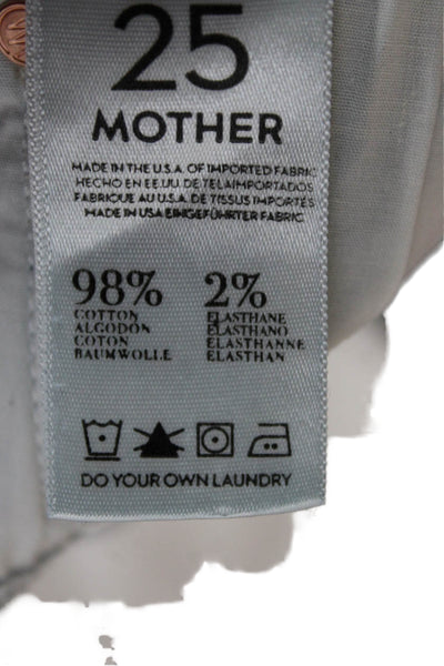 Mother Womens Cut-Off Shorts Blue Button Cotton Size 25