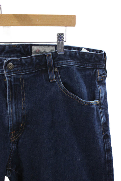 AG Adriano Goldschmied Mens Straight Jeans Blue Cotton Button Fly Size 38