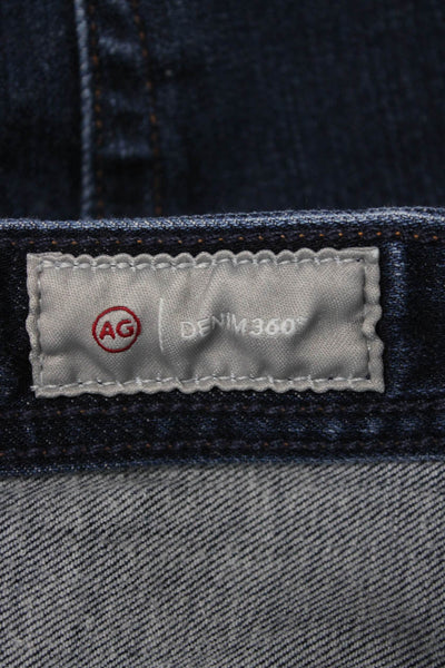 AG Adriano Goldschmied Mens Straight Jeans Blue Cotton Button Fly Size 38
