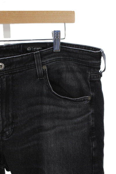 AG Adriano Goldschmied Mens Black Tapered Jeans Cotton Size 36
