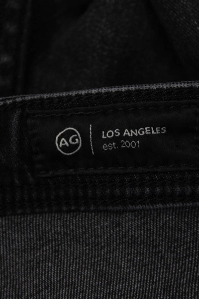 AG Adriano Goldschmied Mens Black Tapered Jeans Cotton Size 36