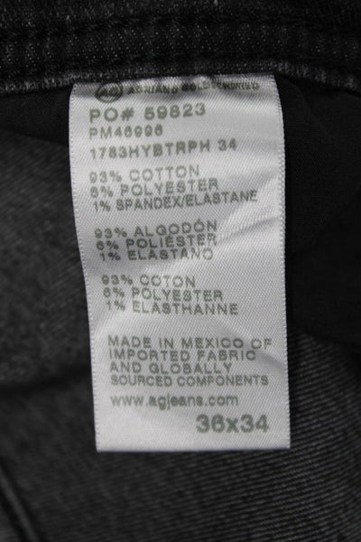 AG Adriano Goldschmied Mens Black Tapered Jeans Cotton Size 36