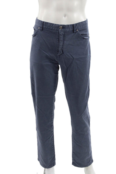 Peter Millar Mens Chino Pants Blue Cotton Button Size 38