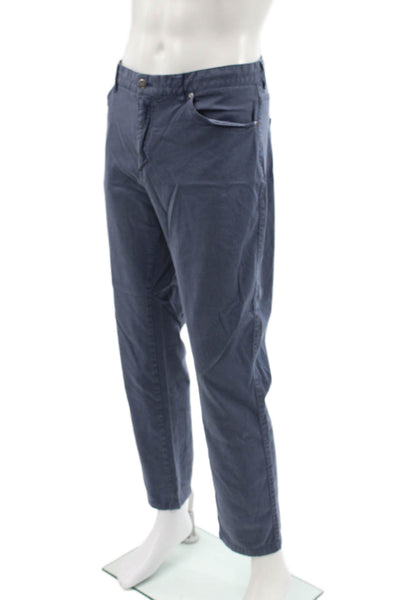 Peter Millar Mens Chino Pants Blue Cotton Button Size 38