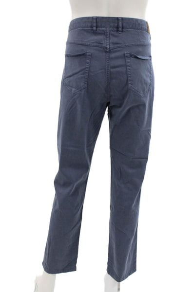 Peter Millar Mens Chino Pants Blue Cotton Button Size 38