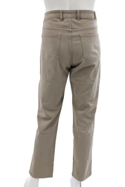 Peter Millar Mens Chino Pants Beige Button Cotton Blend Size 36